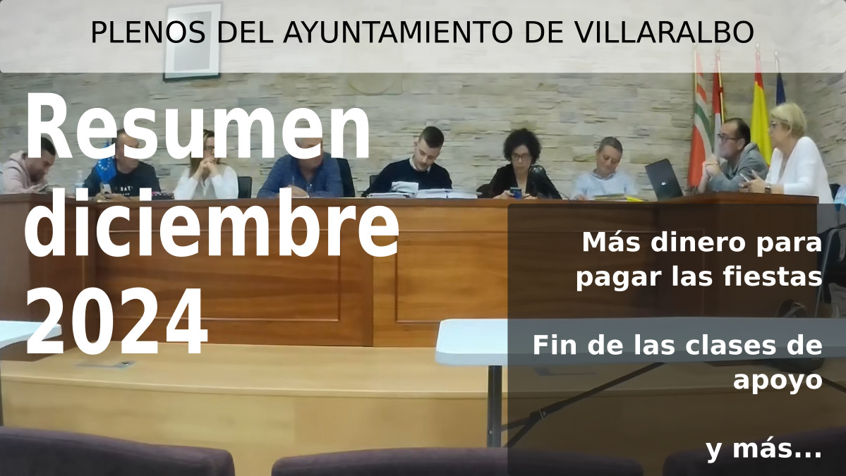 Video resumen del pleno ordinario de diciembre de 2024